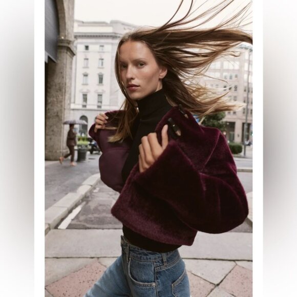 Zara DOUBLE-FACED TOGGLE JACKET - Picture 3 of 7